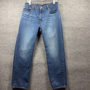 Levis 501 90s Jeans W29 L30 Relaxed Fit Button Fly Distressed Whiskering Big E